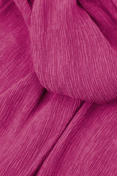 Pin Tucks Fuchsia Silk Viscose Dress 5