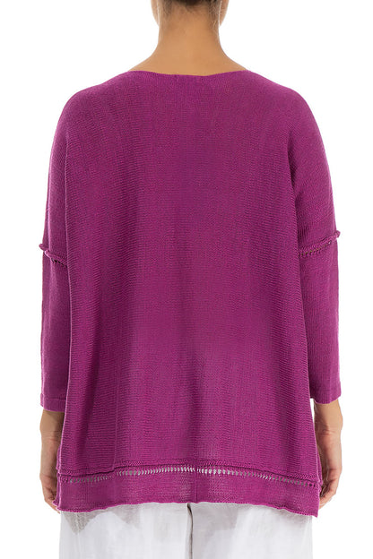 Pinhole Lines Décor Orchid Linen Jumper 2