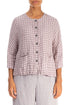 Pink Check Linen Jacket Blouse 1
