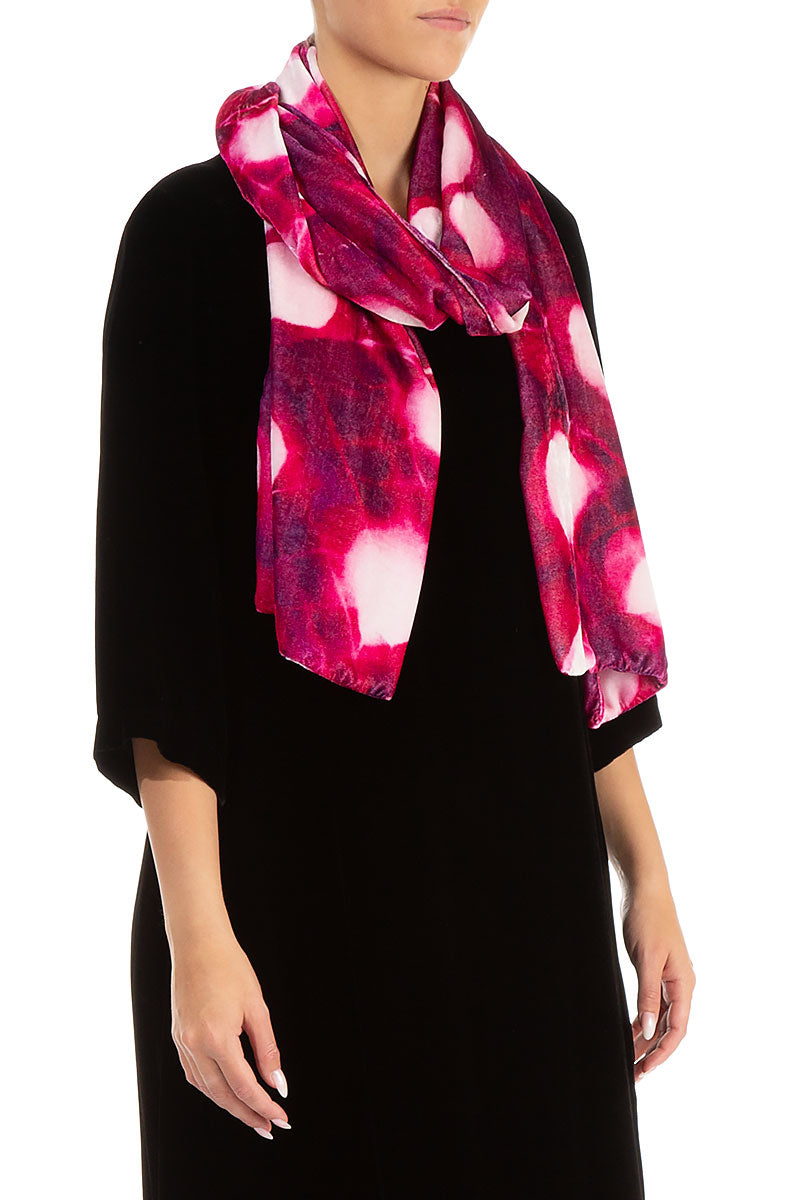 Pink Dream Silk Velvet Scarf 3