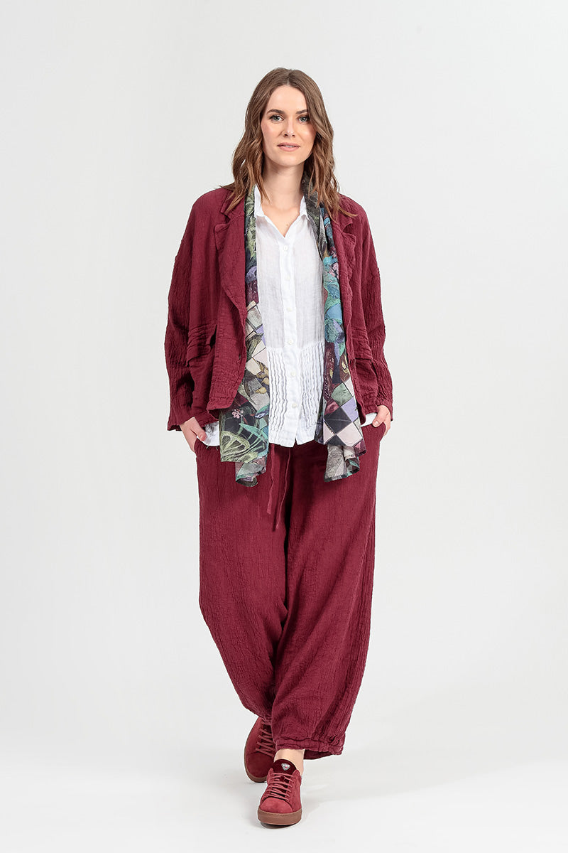 Pintuck Detail White Gauze Linen Shirt 6