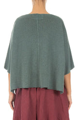 Pintuck Front Sage Linen Cardigan 3