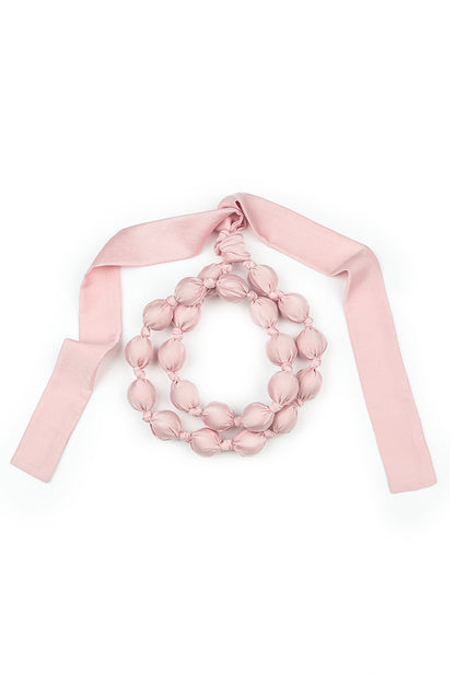 Powder Pink Silk Bead Necklace