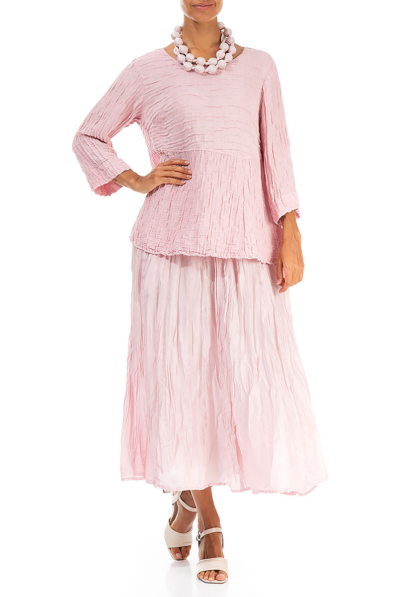 Powder Pink Silk Bead Necklace