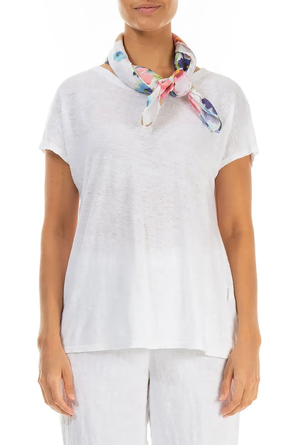 Quadratischer Primel-Leinenschal