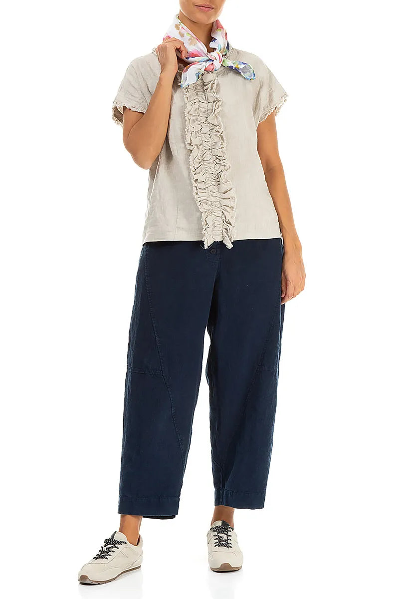 Quadratischer Primel-Leinenschal