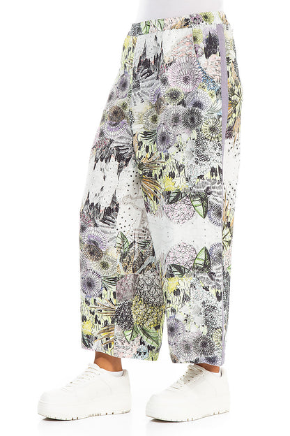 Purple Edge Botanical Linen Trousers 3