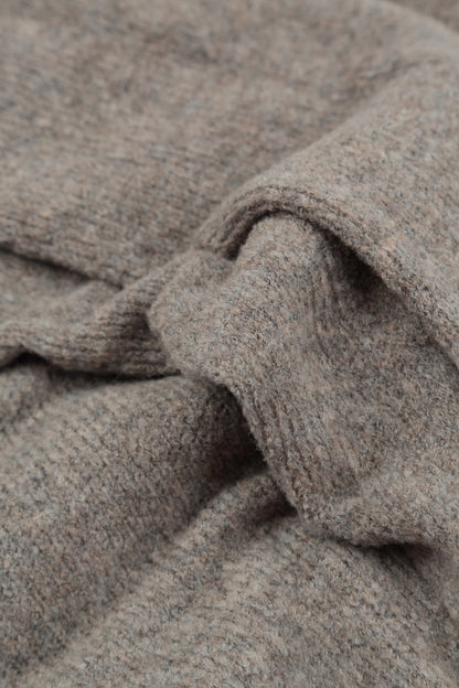 Longer Back Light Brown Wool Cardigan 5
