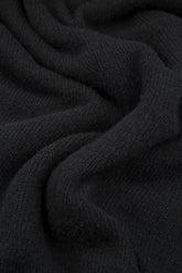 Relaxed Collar Black Wool Sweater 5