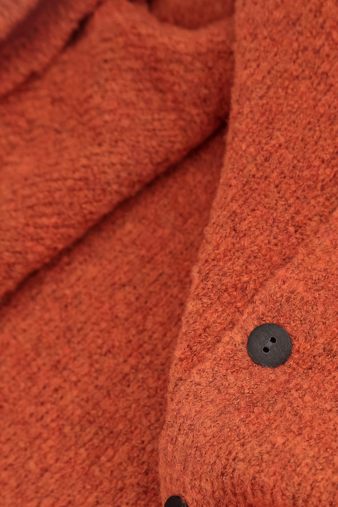 Short Loose Orange Wool Cardigan 5