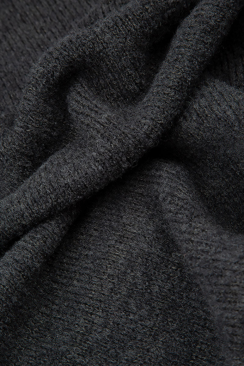 Loose Two Tone Grey Wool Cardigan