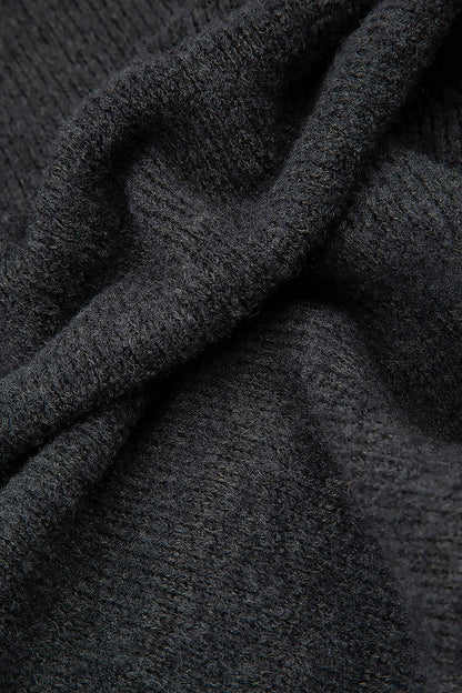 Loose Two Tone Grey Wool Cardigan