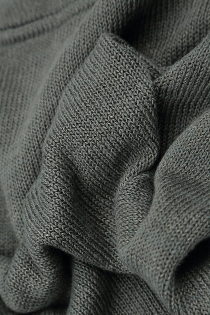 Raw Collar Grey Sage Linen Cardigan 5
