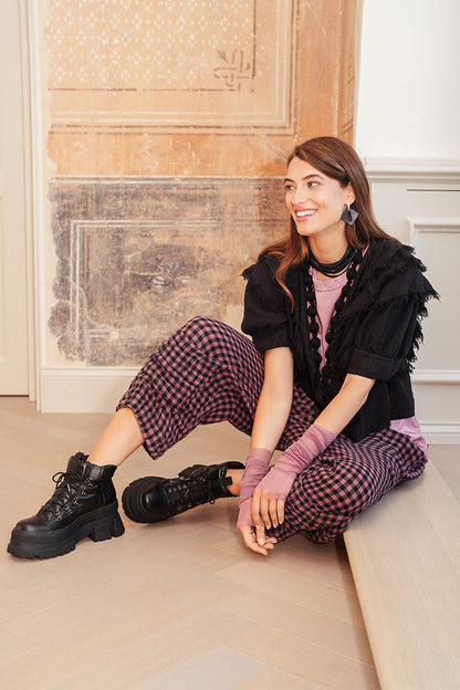 Raw Edge Black Linen Jacket 8