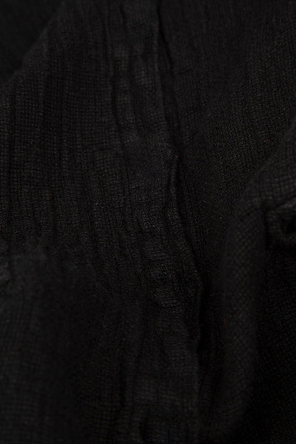 Raw Edge Black Linen Jacket 6
