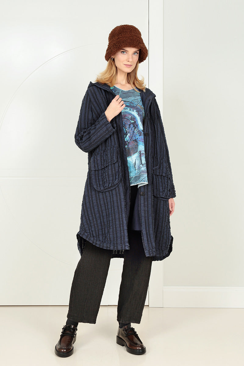 Raw Edge Blue Reverie Cotton Blouse 6