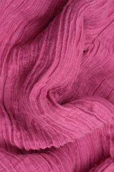 Raw Seam Crinkled Fuchsia Silk Blouse 5