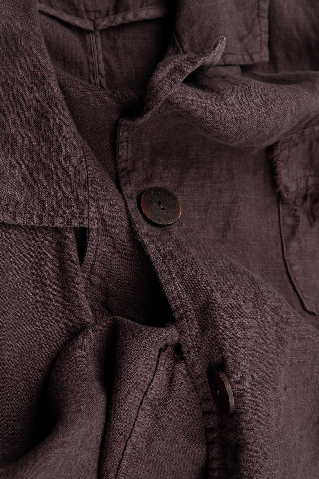 Raw Truffle Brown Linen Jacket Coat 6