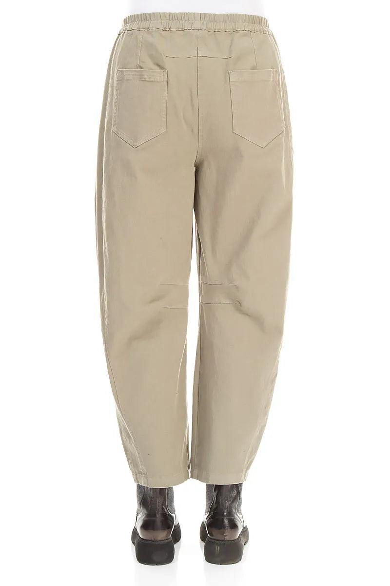 Relaxed Barrel Olive Grey Cotton Trousers 2