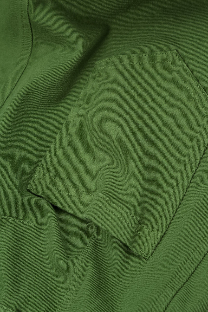 Relaxed Barrel Shamrock Green Denim Cotton Trousers