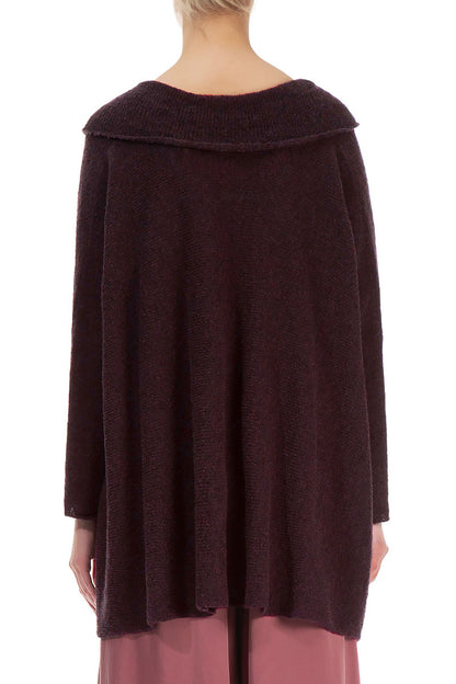 Relaxed Collar Mulberry Wool Sweater 2