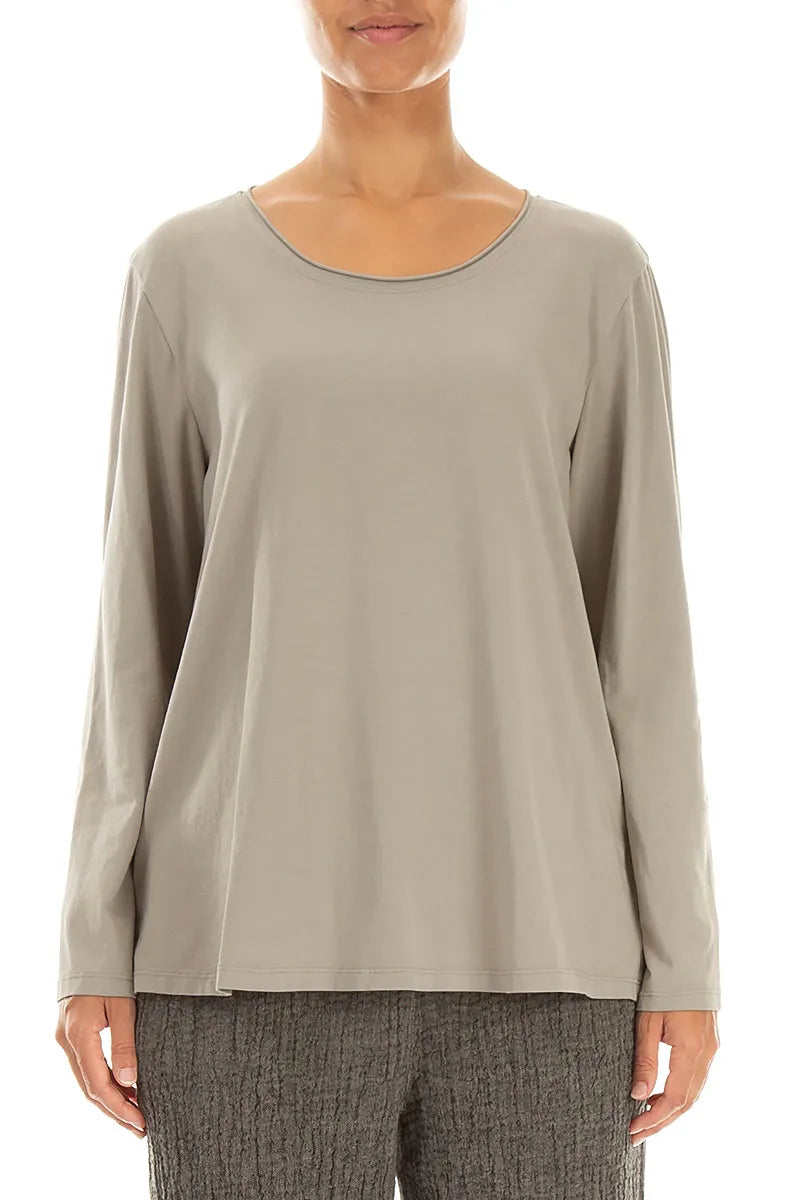 Relaxed Olive Cotton Blouse