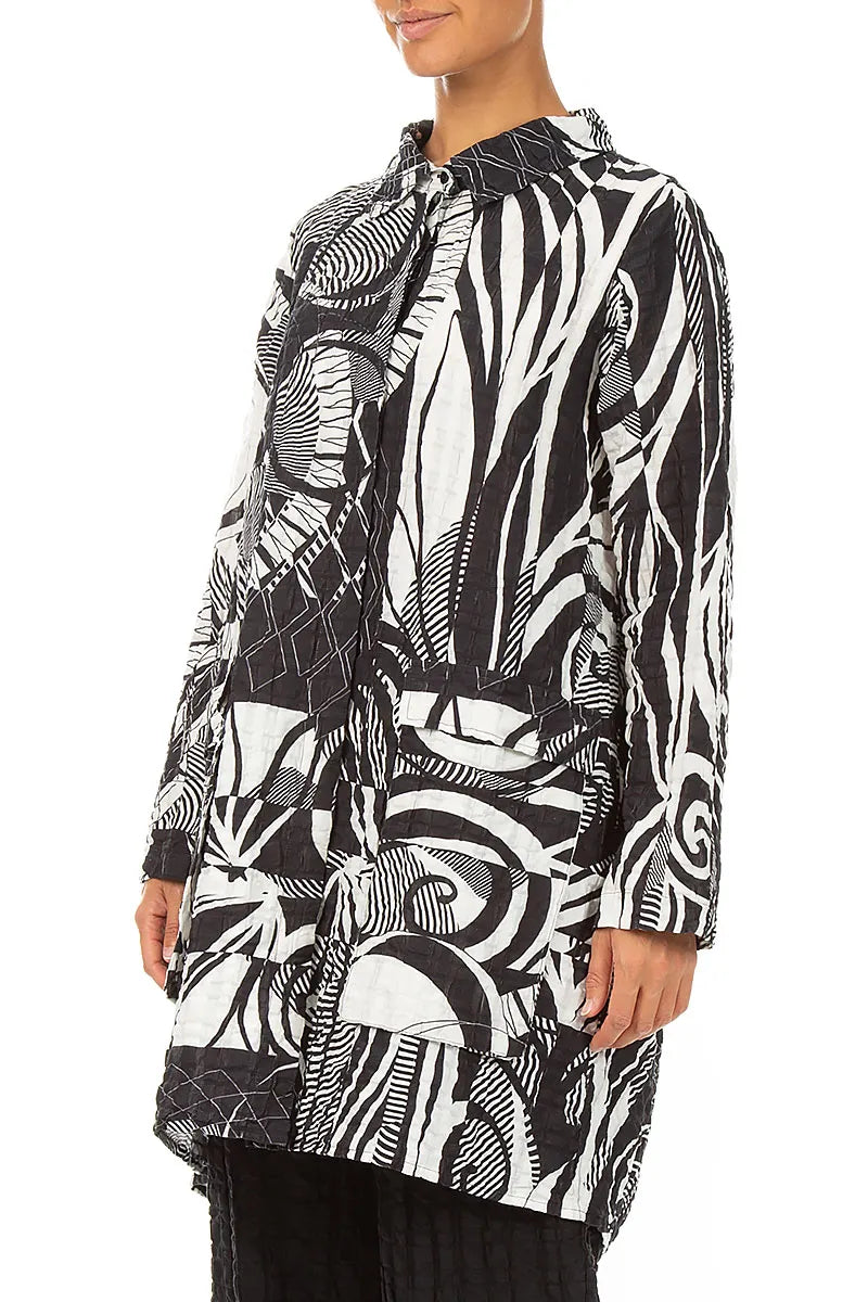 Relaxed Orbit Checkered Linen Cotton Jacket 4