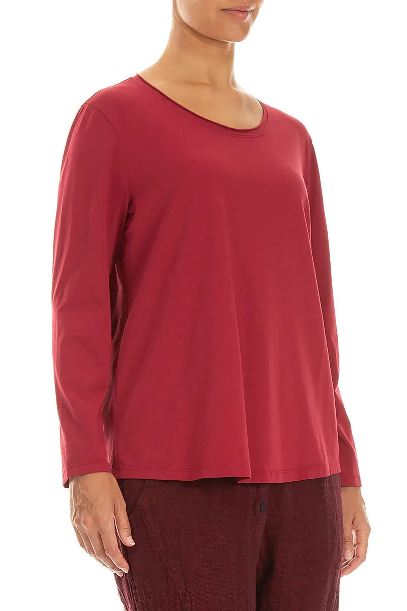 Relaxed Ruby Cotton Blouse