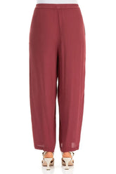 Relaxed Straight Antique Ruby Viscose Trousers 2