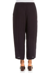 Relaxed Straight Graphite Viscose Trousers 2