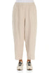 Relaxed Taper Beige Linen Trousers 1