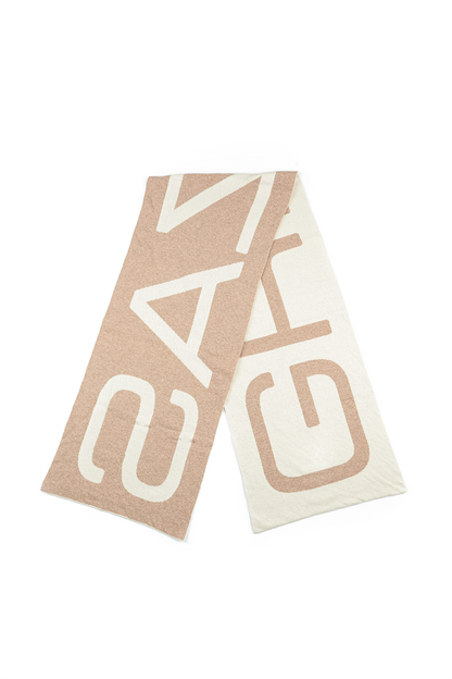 Reversible Taupe Soft Wool Scarf 4