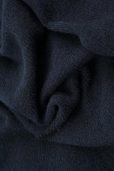Ribbed Dual Midnight Blue Wool Beanie Hat 4