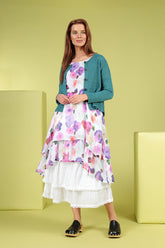 Ribbed Hem Teal Linen Cardigan 6