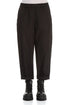 Roll Up Black Cotton Trousers 1