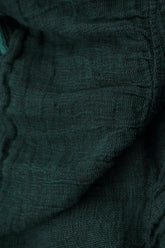 Roll Up Emerald Mélange Linen Trousers 4
