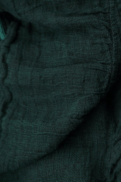 Roll Up Emerald Mélange Linen Trousers 4