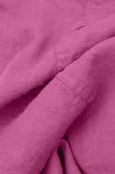Roll Up Wild Berry Linen Trousers 5