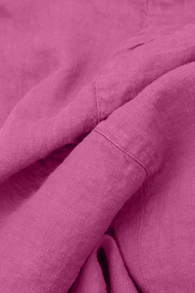 Roll Up Wild Berry Linen Trousers 5