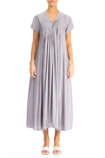 Romantic Amethyst Silk Bamboo Dress 1