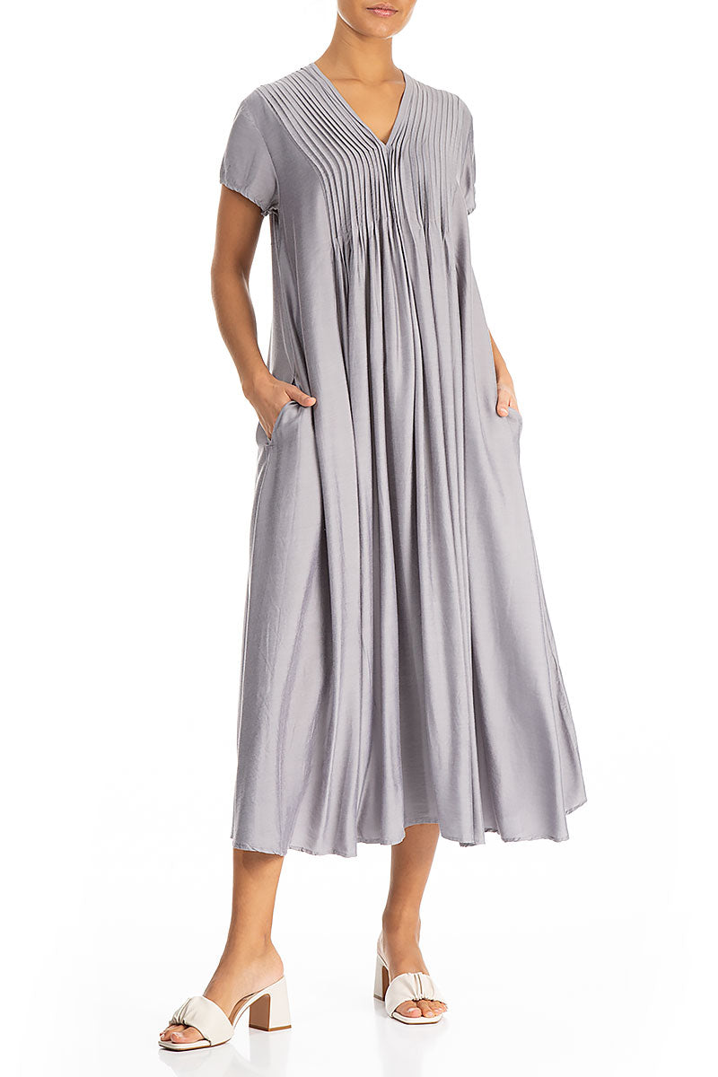 Romantic Amethyst Silk Bamboo Dress 4