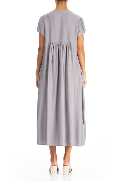 Romantic Amethyst Silk Bamboo Dress 2