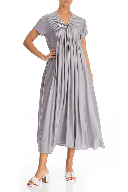 Romantic Amethyst Silk Bamboo Dress 5