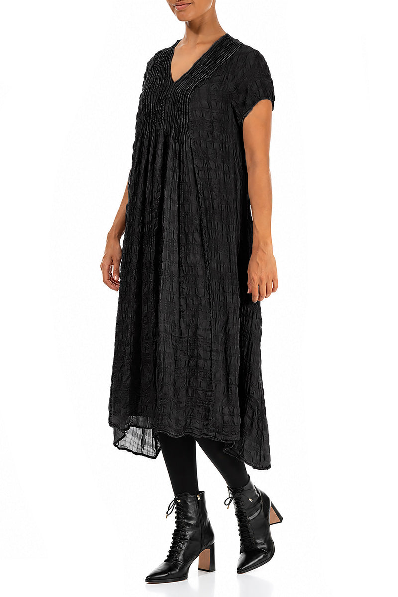 Romantic Black Light Silk Dress 3