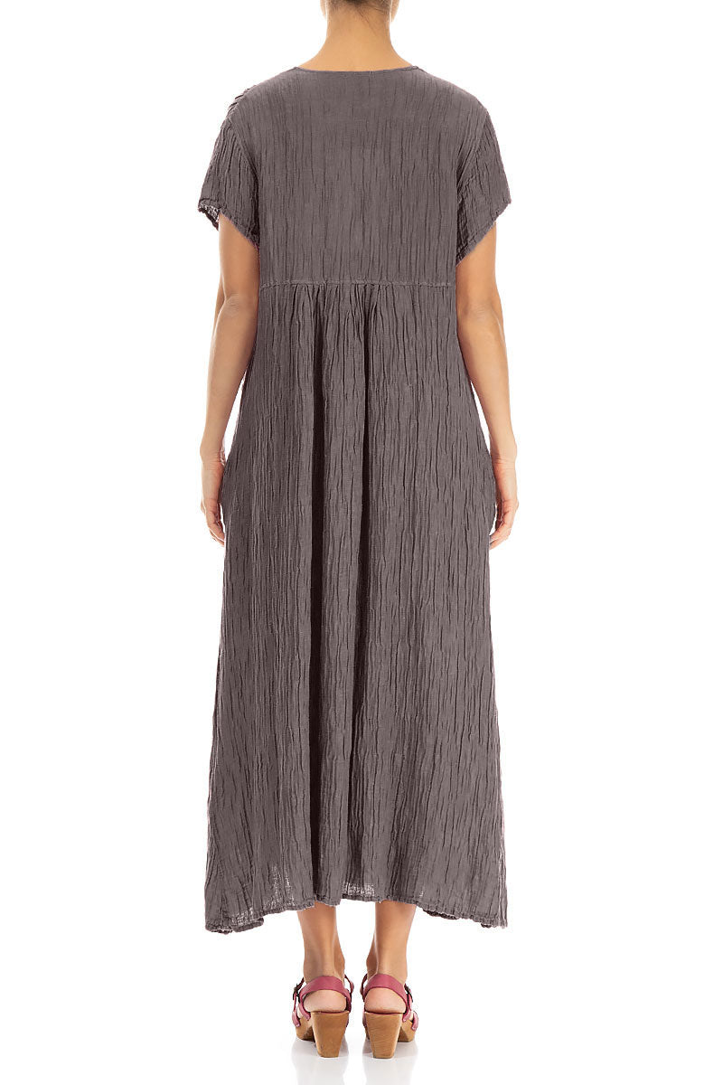 Romantic Crinkled Truffle Silk Dress 2