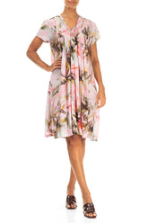Romantic Front Tucks Oasis Silk Bamboo Dress 4