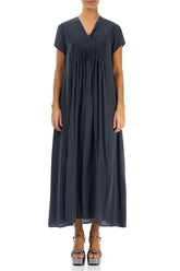 Romantic Graphite Silk Bamboo Dress 2