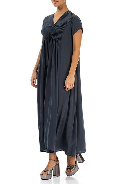 Romantic Graphite Silk Bamboo Dress 4