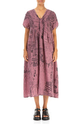Romantic Mauve Taupe Serenity Linen Dress 1