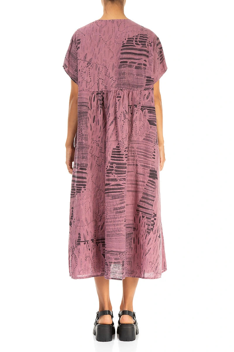 Romantic Mauve Taupe Serenity Linen Dress 2
